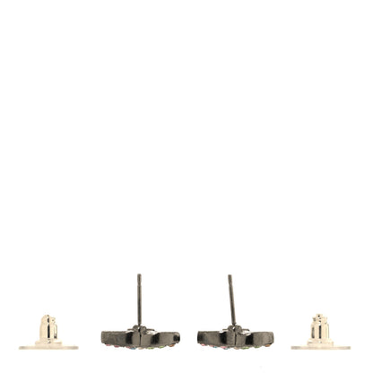 Chanel Ruthenium Crystal CC Earrings Multicolor 3 of 5