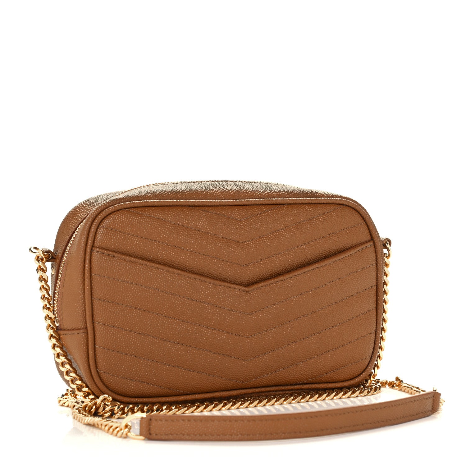 Saint Laurent Grain De Poudre Matelasse Monogram Mini Lou Camera Bag Dark Natural 3 of 10