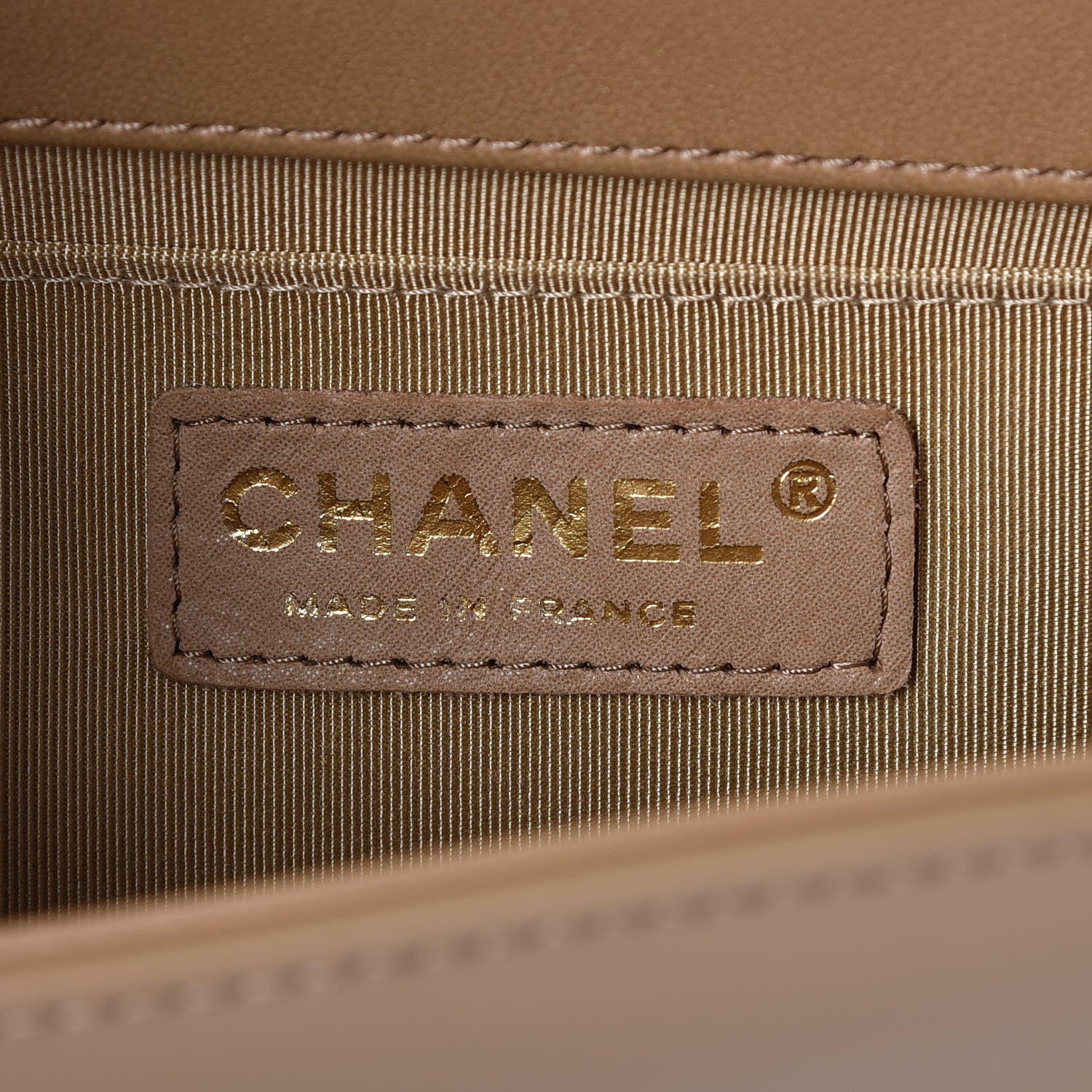 Chanel Iridescent Patent Quilted Medium Boy Flap Beige 6 of 9