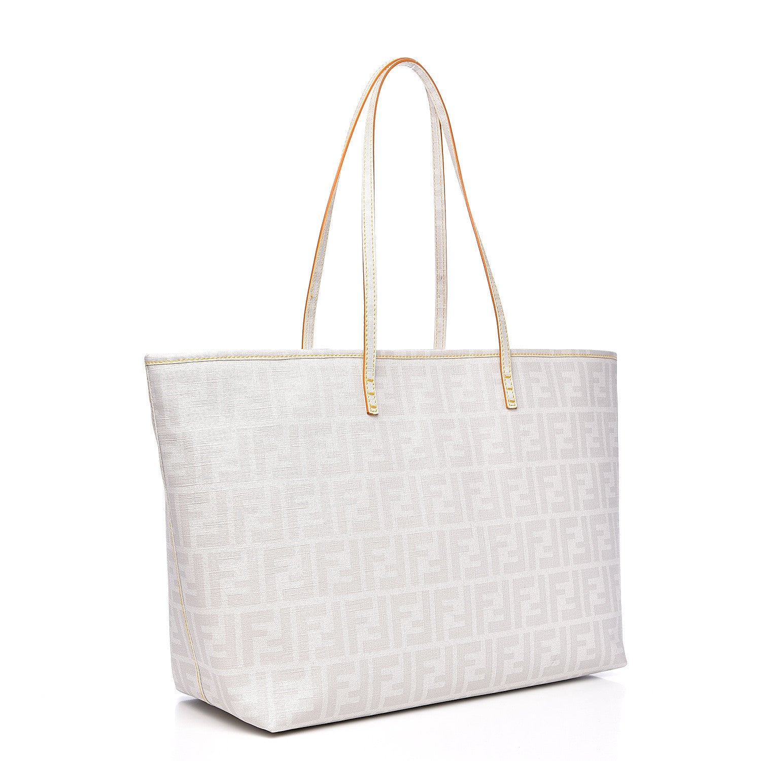 Fendi Zucca Spalmati Medium Roll Tote Bianco 3 of 12