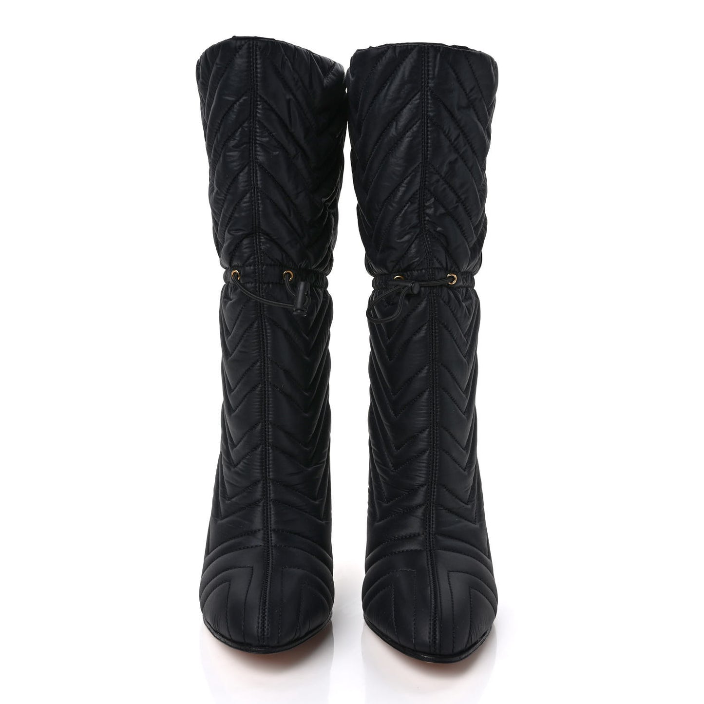 Nylon GG Matelasse 95mm Ankle Boots 41 Black