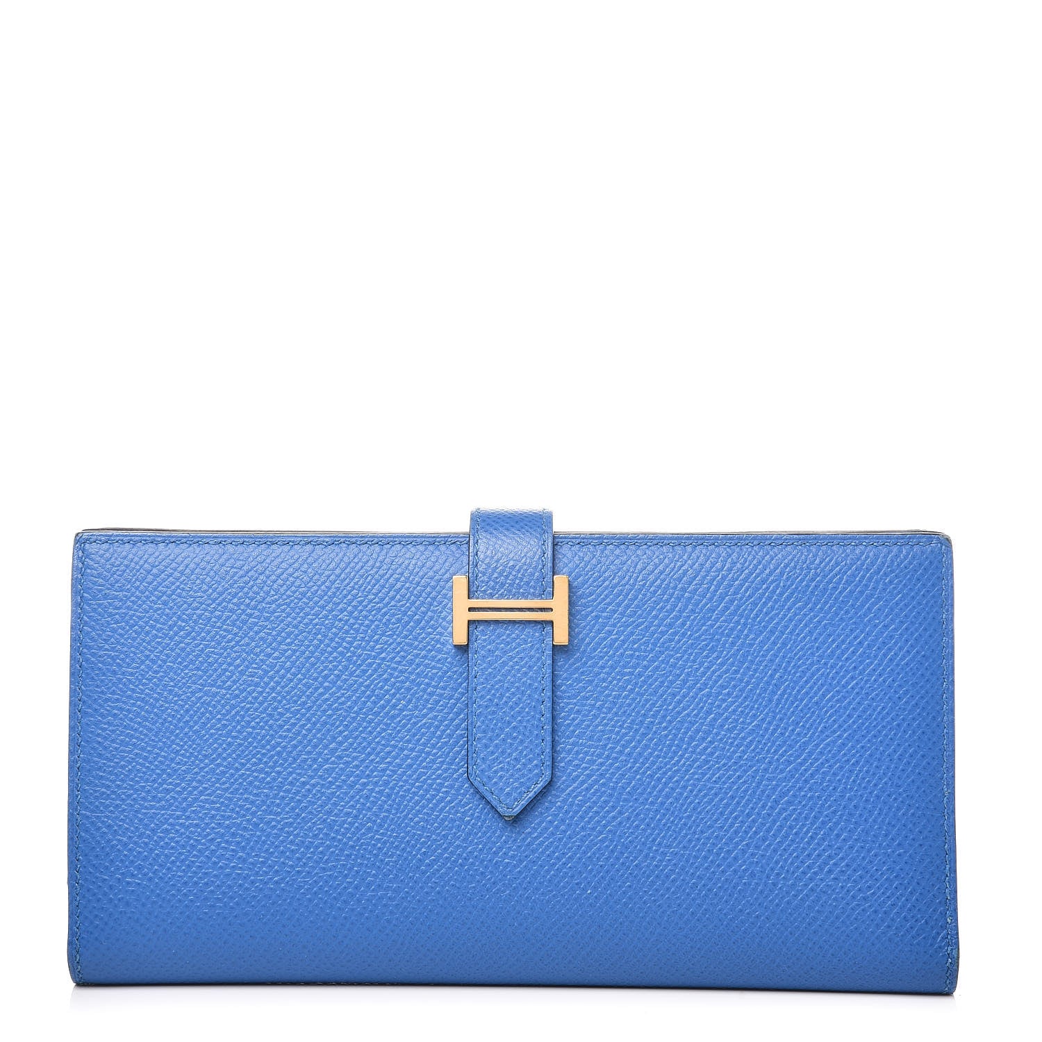 Hermes Epsom Bearn Gusset Wallet Bleu Zanzibar 1 of 12