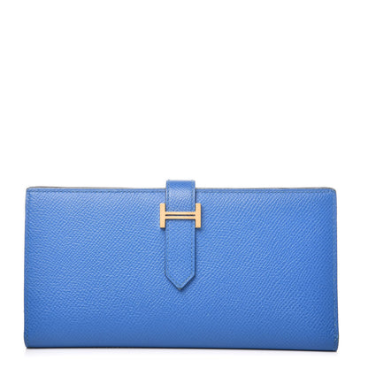 Hermes Epsom Bearn Gusset Wallet Bleu Zanzibar 1 of 12