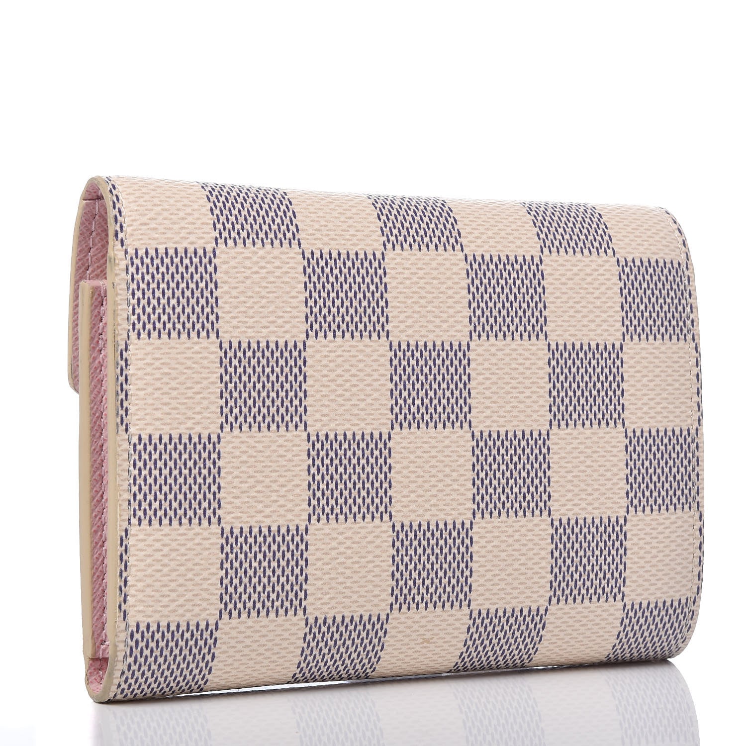 Louis Vuitton Damier Azur Victorine Wallet Rose Ballerine 3 of 7