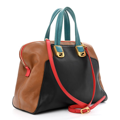 Fendi Calfskin Colorblock Large Chameleon Tote Biscotto 2 of 9