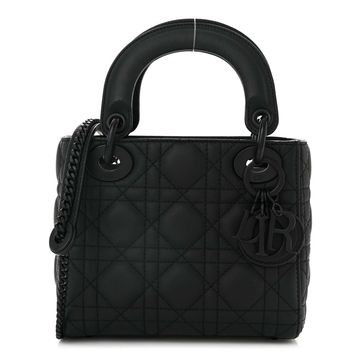 Christian Dior Ultra Matte Calfskin Cannage Mini Lady Dior Black 1 of 10