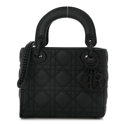 Christian Dior Ultra Matte Calfskin Cannage Mini Lady Dior Black 1 of 10