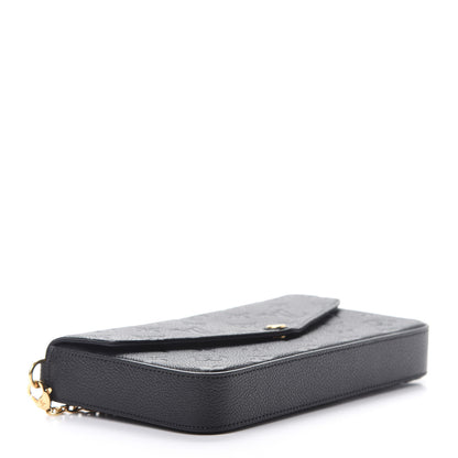 Louis Vuitton Empreinte Pochette Felicie Chain Wallet Black 4 of 11