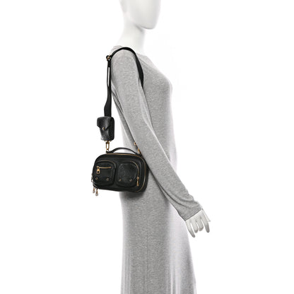 Louis Vuitton Calfskin Monogram Embossed Utility Crossbody Black 2 of 9