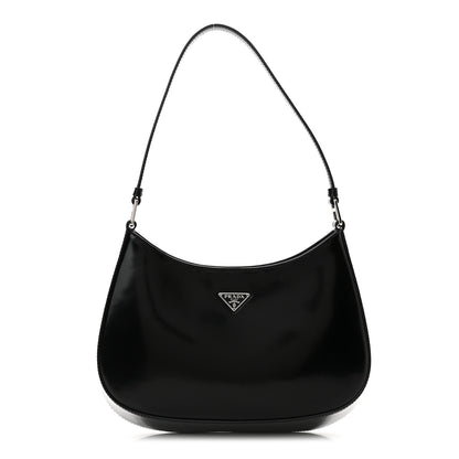 Prada Spazzolato Cleo Shoulder Bag Black 1 of 9