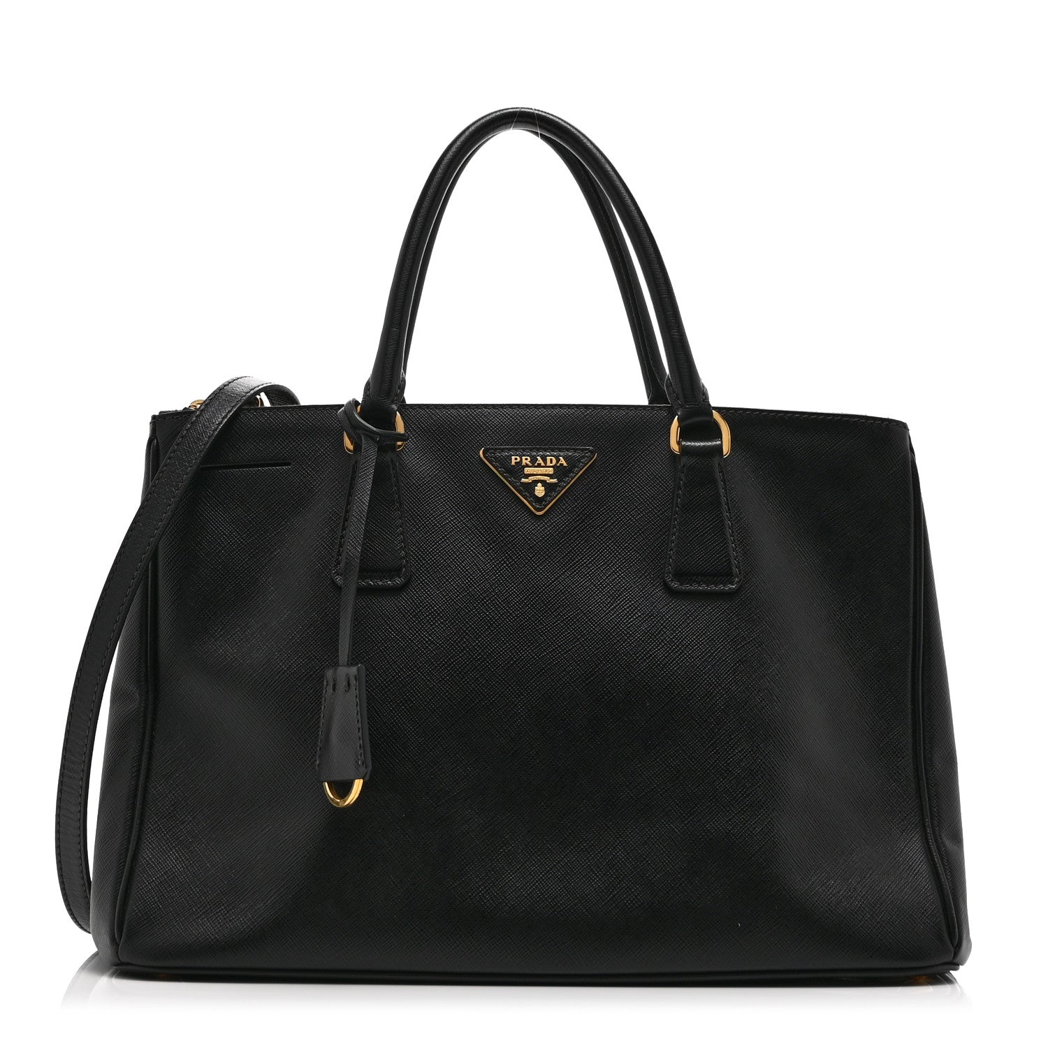 Prada Saffiano Lux Large Galleria Double Zip Tote Black 1 of 10