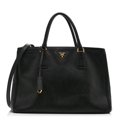 Prada Saffiano Lux Large Galleria Double Zip Tote Black 1 of 10