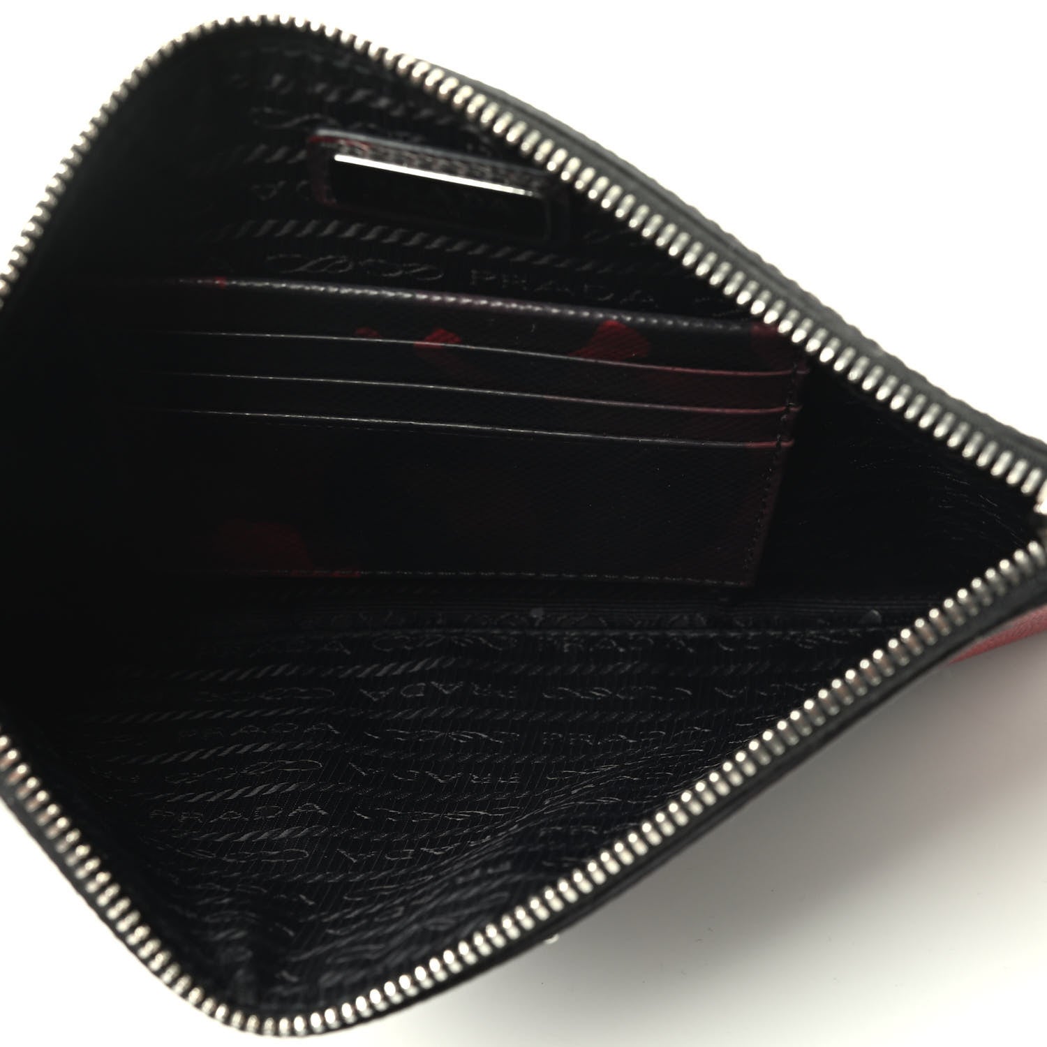 Prada Saffiano Camouflage Flat Pouch Bordeaux 3 of 3