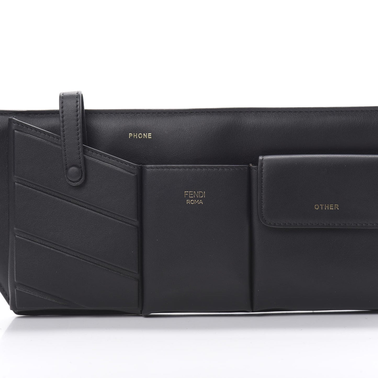 Vitello Grace Matte 3 Pocket Belt Pouch Black