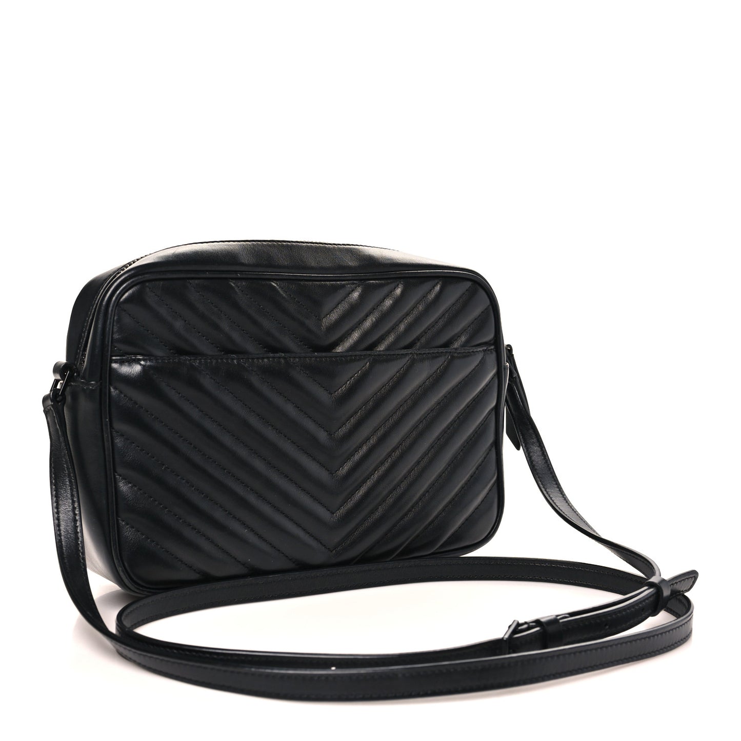 Calfskin Matelasse Monogram Monochrome Lou Camera Bag Black