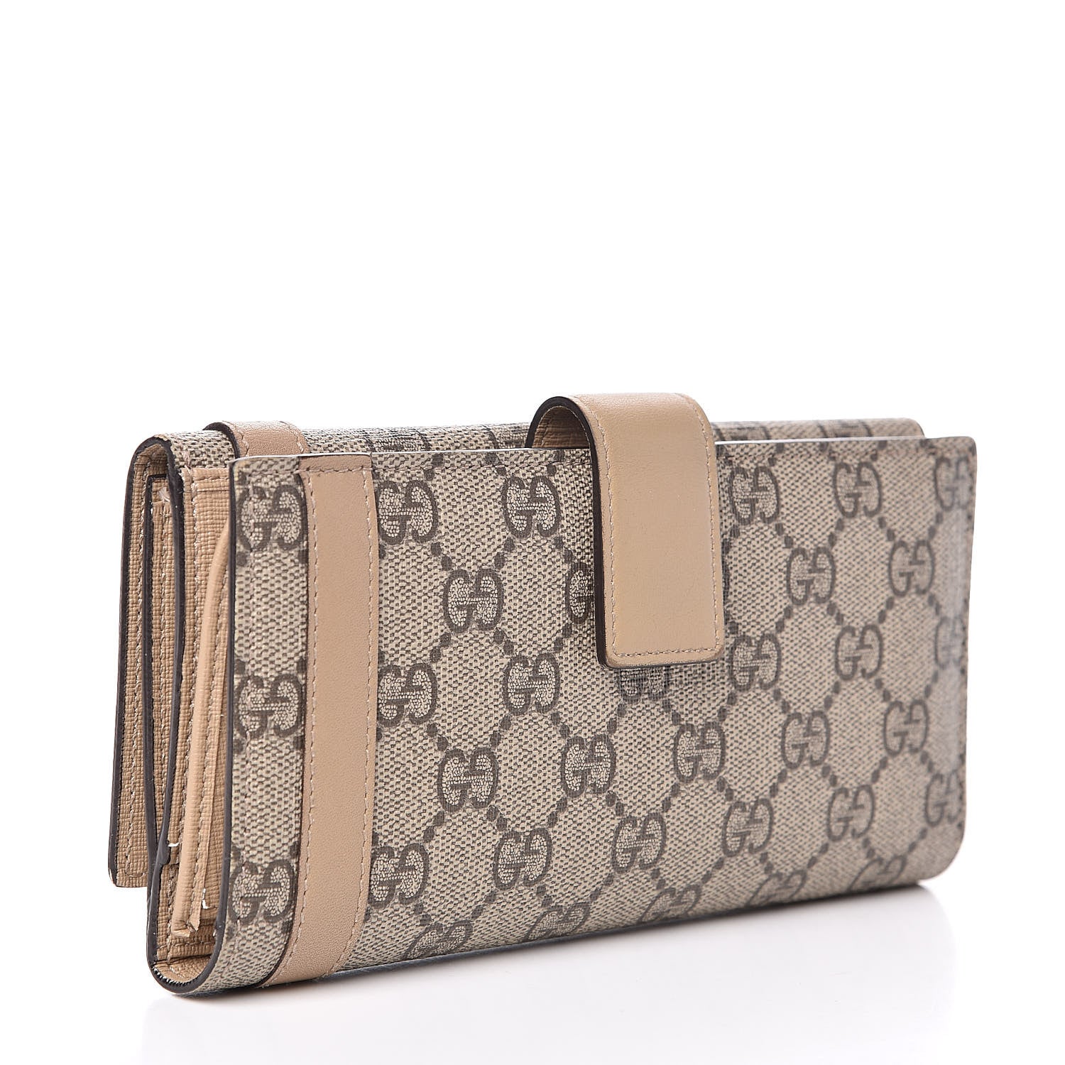 Gucci GG Supreme Monogram Nice Continental Wallet Beige 3 of 11