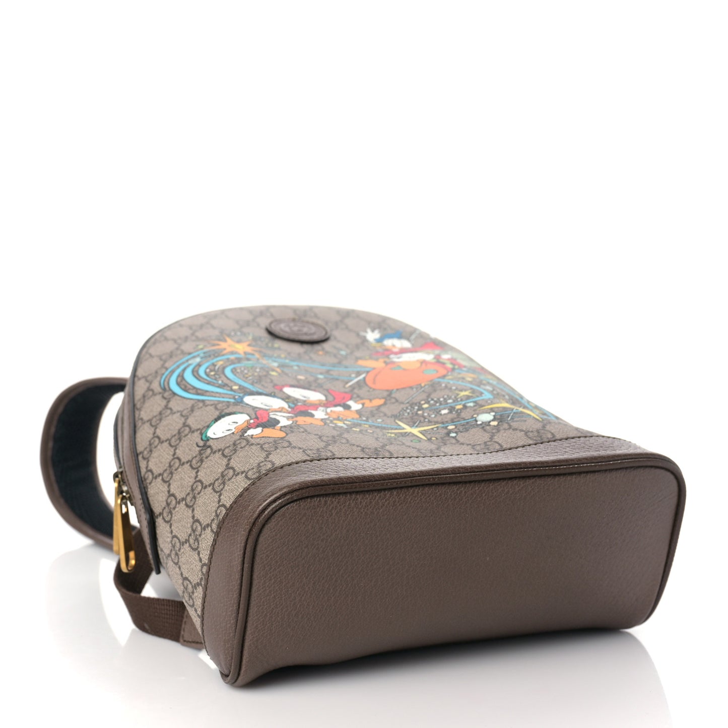 X DISNEY GG Supreme Monogram Donald Duck Small Interlocking G Dome Backpack Beige Multicolor New Acero