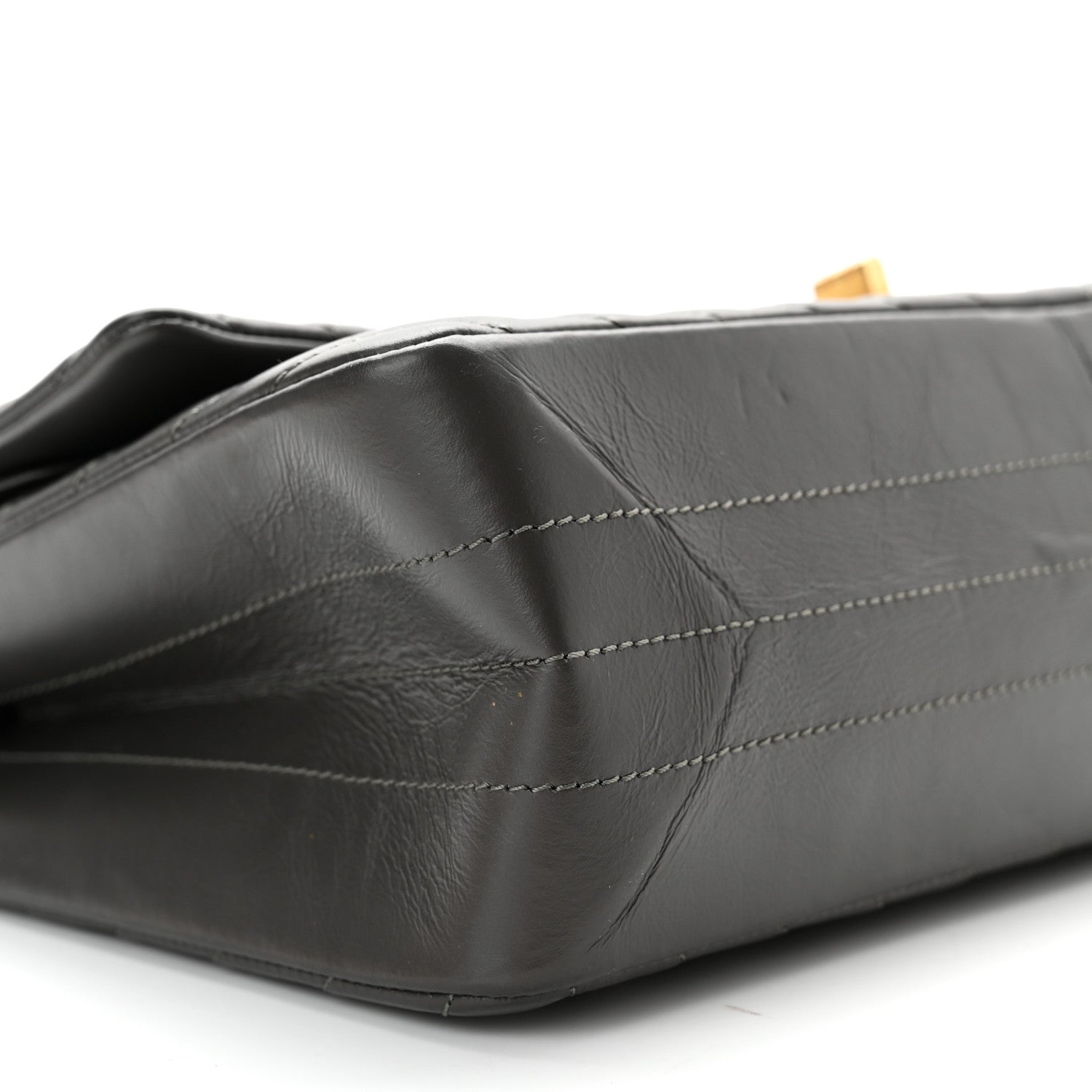 Chanel Aged Calfskin Chevron Quilted 2.55 Reissue 226 Flap Dark Grey 9 of 11