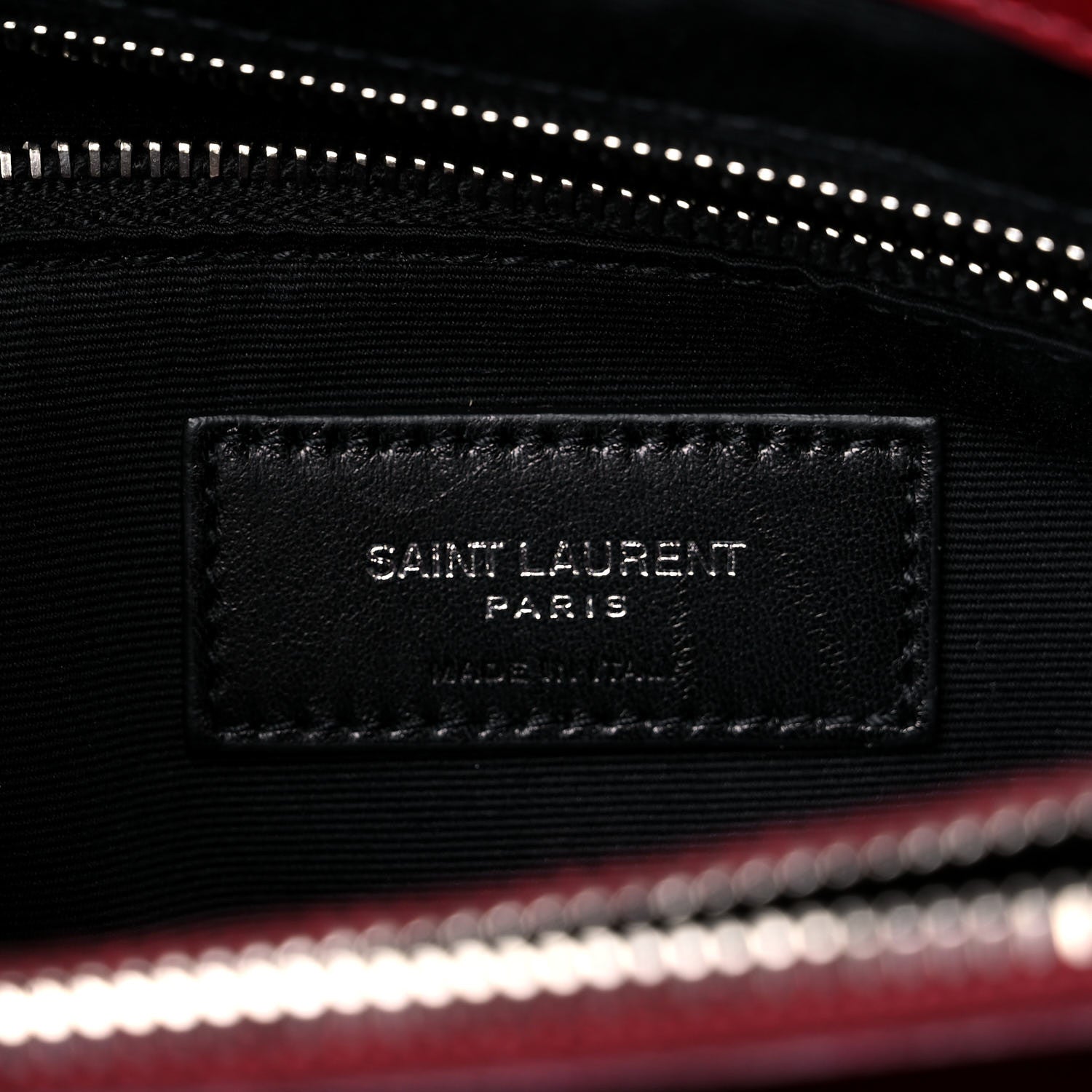 Saint Laurent Calfskin Y Quilted Monogram Medium Loulou Chain Satchel Rouge Legion 7 of 16
