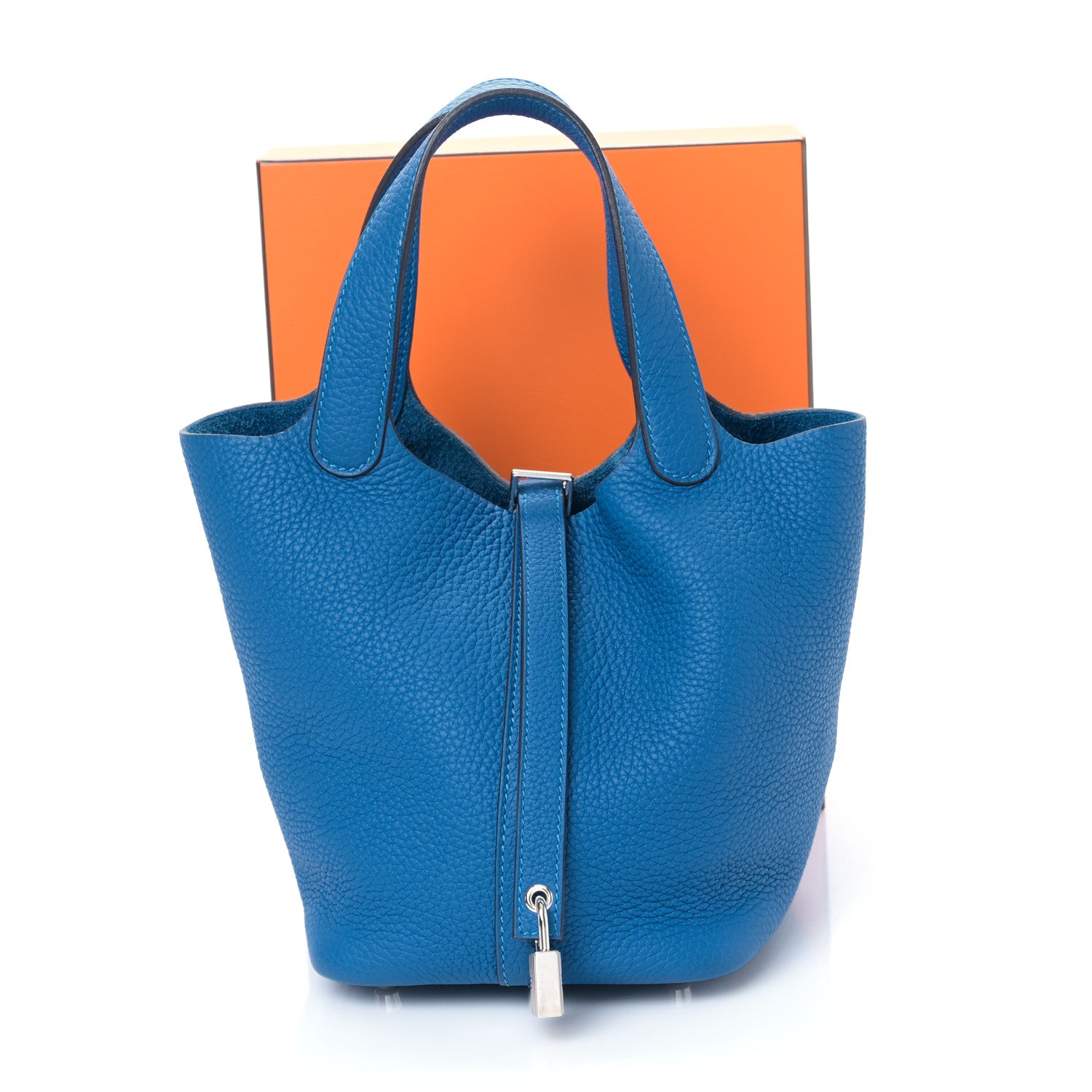 Hermes Taurillon Clemence Picotin Lock 18 PM Mykonos 10 of 10