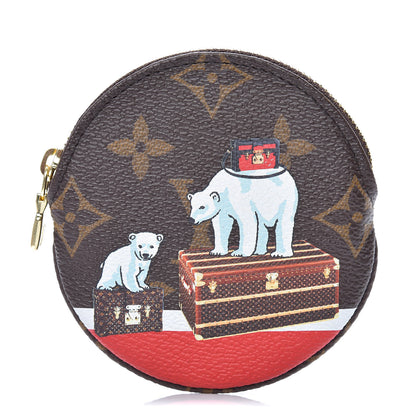 Louis Vuitton Monogram 2017 Christmas Animation Round Coin Purse 1 of 8