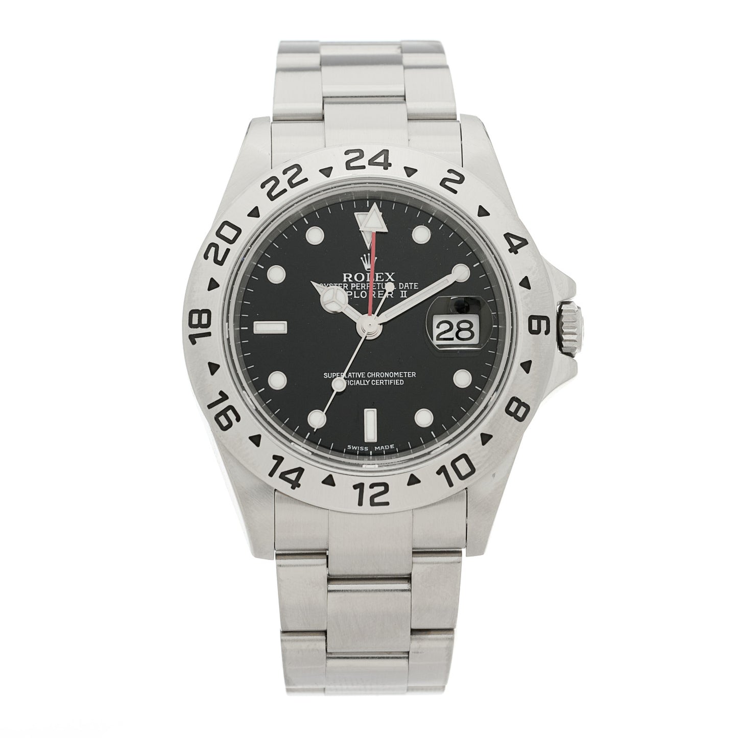 Stainless Steel 40mm Oyster Perpetual Date Explorer II Watch Black 16570