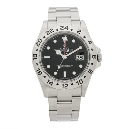 Rolex Stainless Steel 40mm Oyster Perpetual Date Explorer II Watch Black 16570 1 of 4
