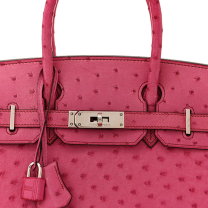Hermes Ostrich Birkin 30 Rose Pourpre 14 of 33