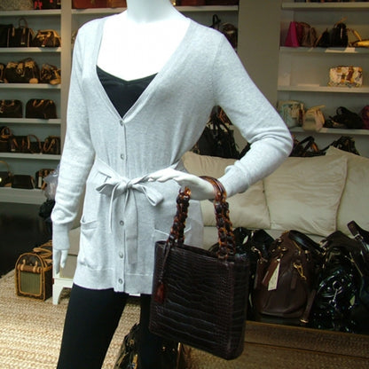 Chanel Matte Alligator Petit Shopper Cocoa 2 of 11