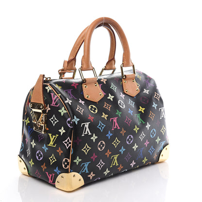 Louis Vuitton Monogram Multicolor Speedy 30 Black 2 of 17