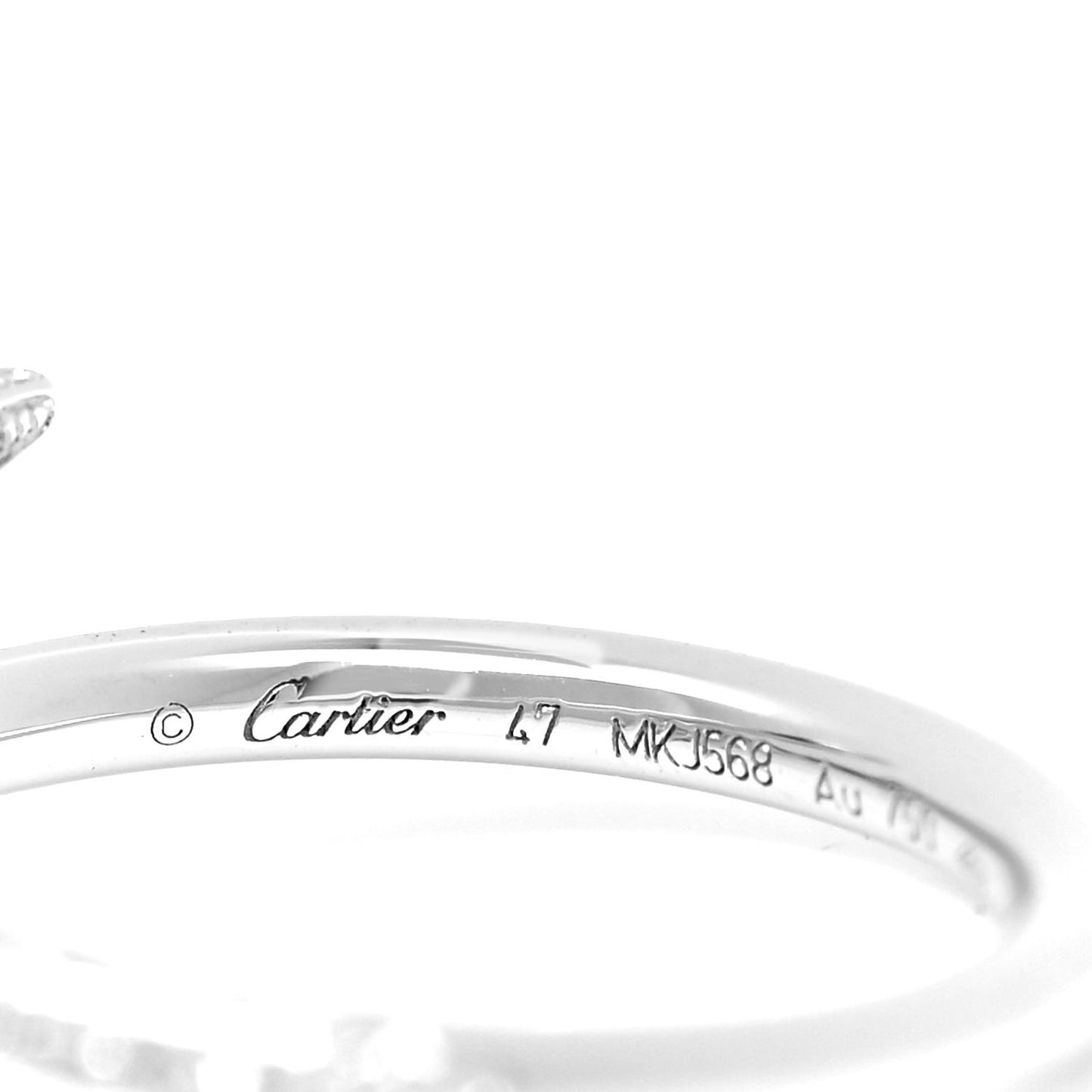 18K White Gold Diamond Juste Un Clou Paved Ring 47 4