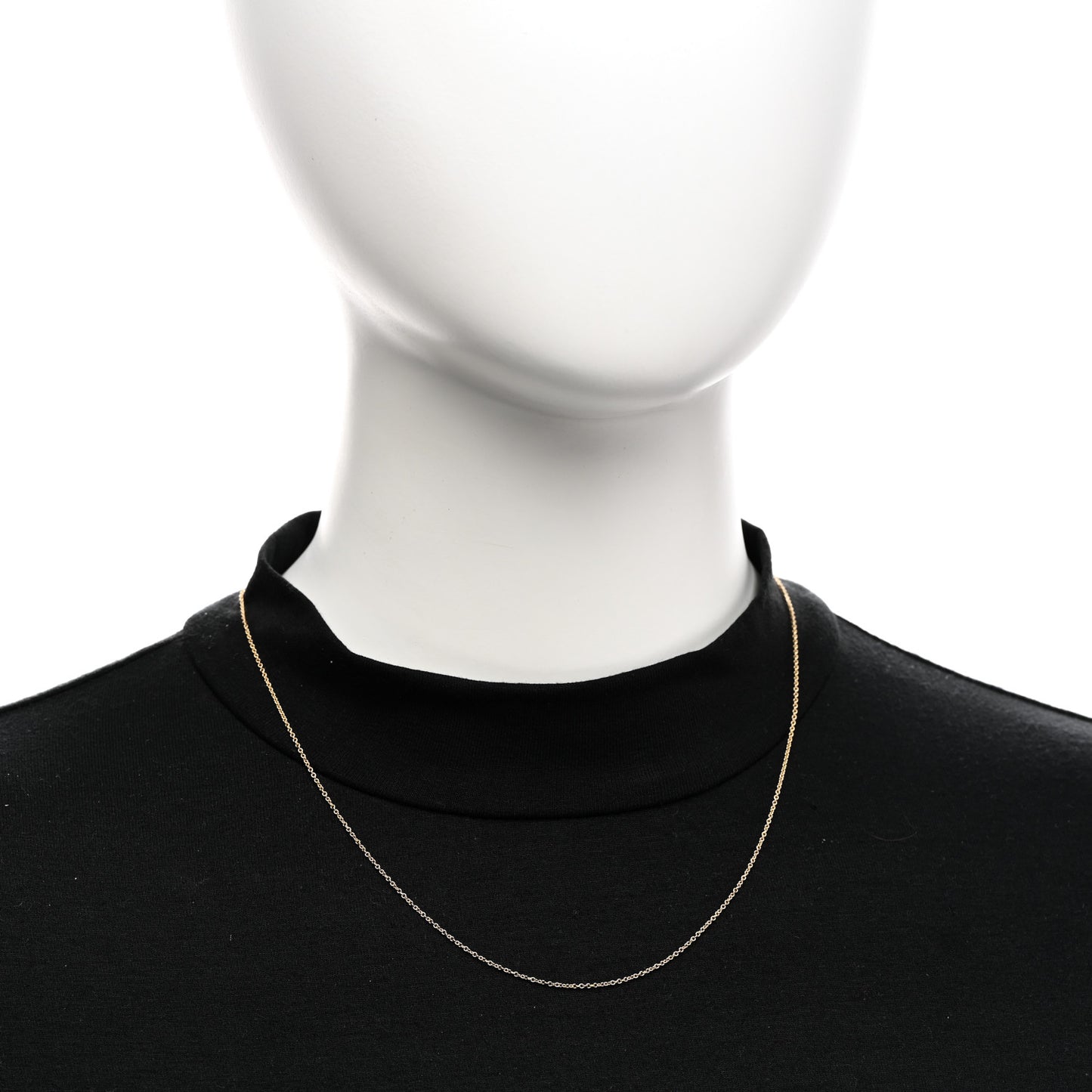 18K Yellow Gold Chain Necklace 18"