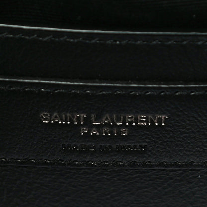 Saint Laurent Crinkled Calfskin Matelasse Monogram Baby Niki Chain Satchel Black 7 of 10