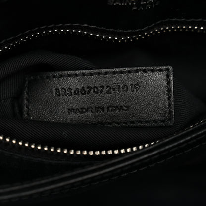 Saint Laurent Calfskin Y Quilted Monogram Toy Loulou Crossbody Bag Black 7 of 13