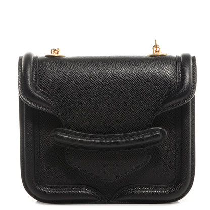 Alexander McQueen Grain Calfskin Mini Heroine Chain Satchel Black 1 of 9