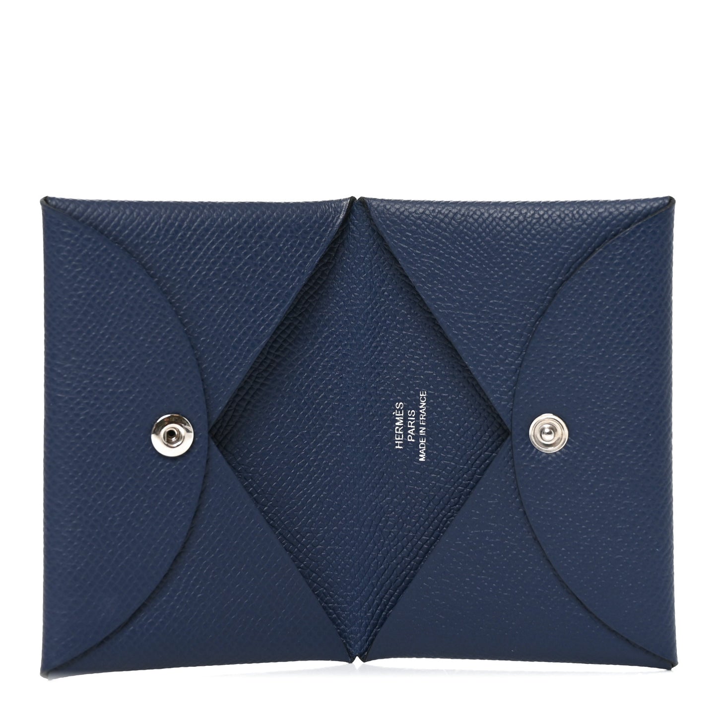 Epsom Calvi Card Case Bleu Tie