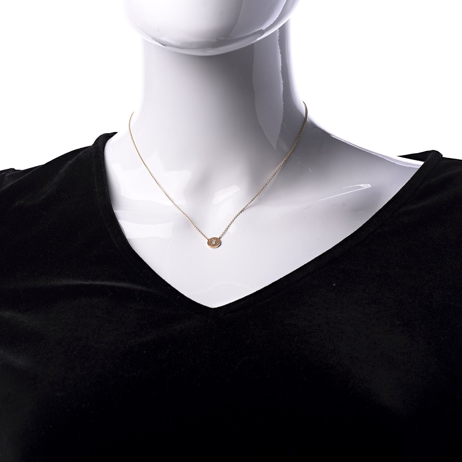 Tiffany 18K Rose Gold Diamond 1837 Circle Pendant Necklace 2 of 6