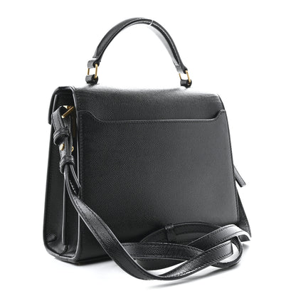 Saint Laurent Grain De Poudre Mini Classic Monogram Cassandra Top Handle Black 3 of 10