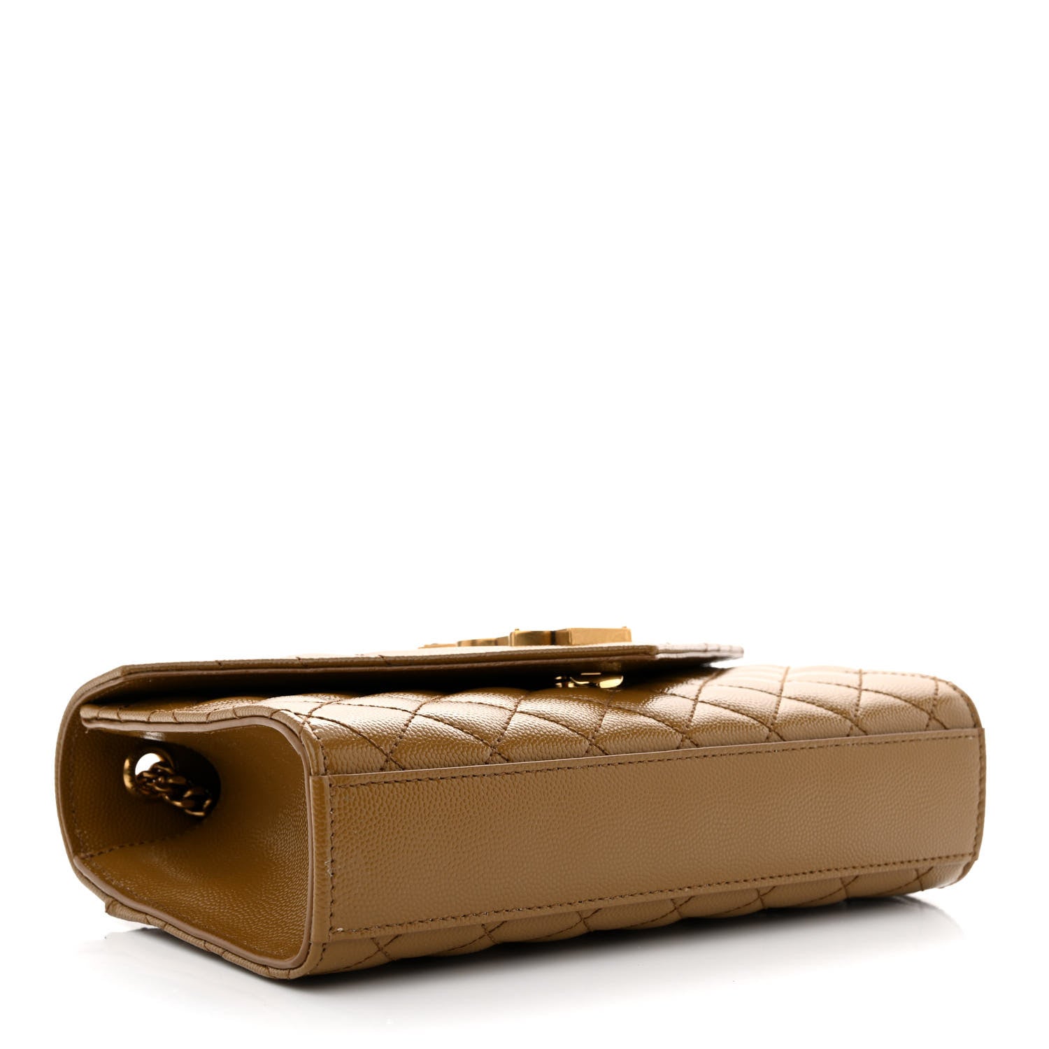Saint Laurent Grain De Poudre Textured Mixed Matelasse Triquilt Small Monogram Satchel Old Oil 4 of 11