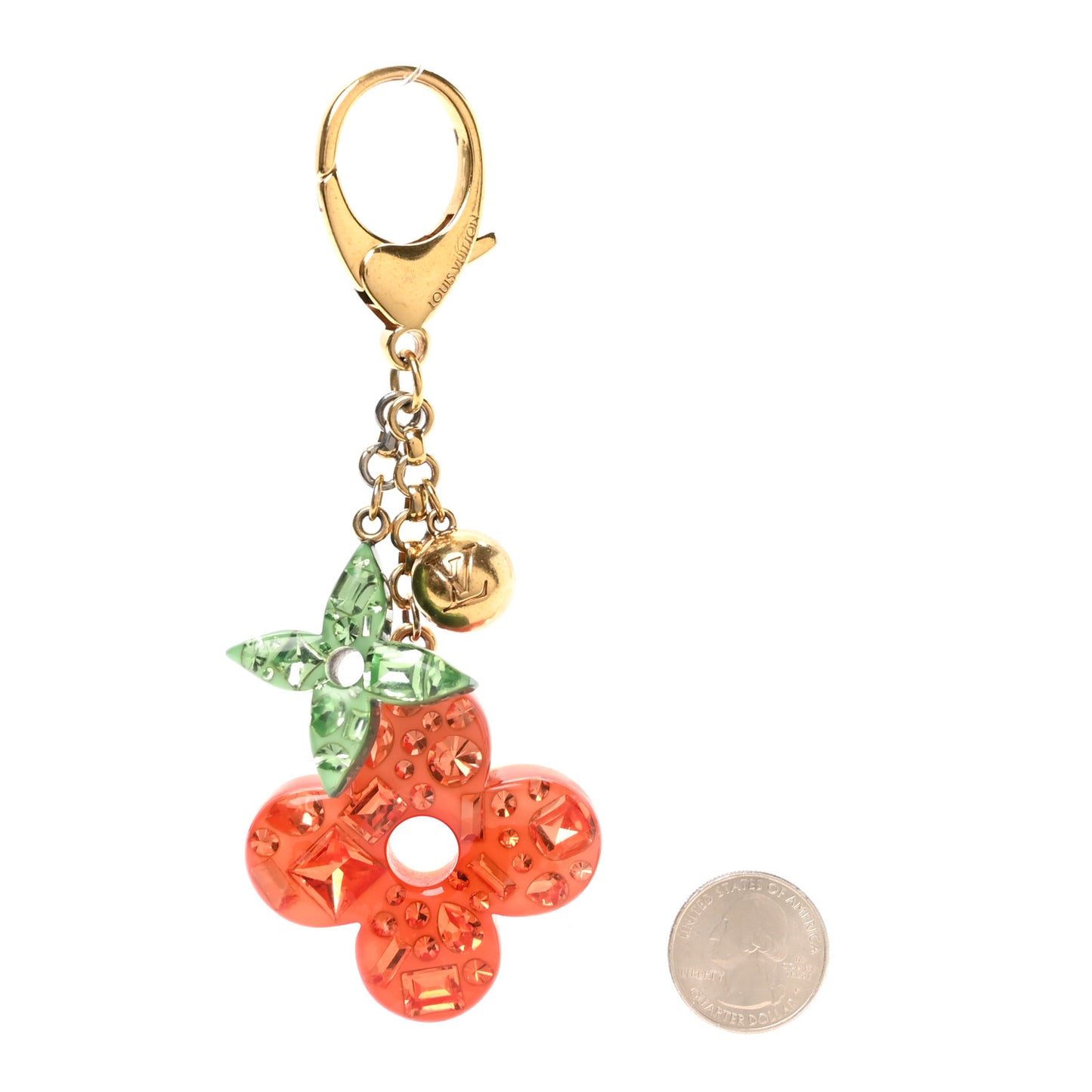 Resin Strass Glam Flower Bag Charm Multicolor
