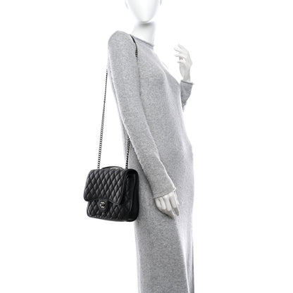Chanel Lambskin Quilted Large Natural CC Flap Black 2 of 11