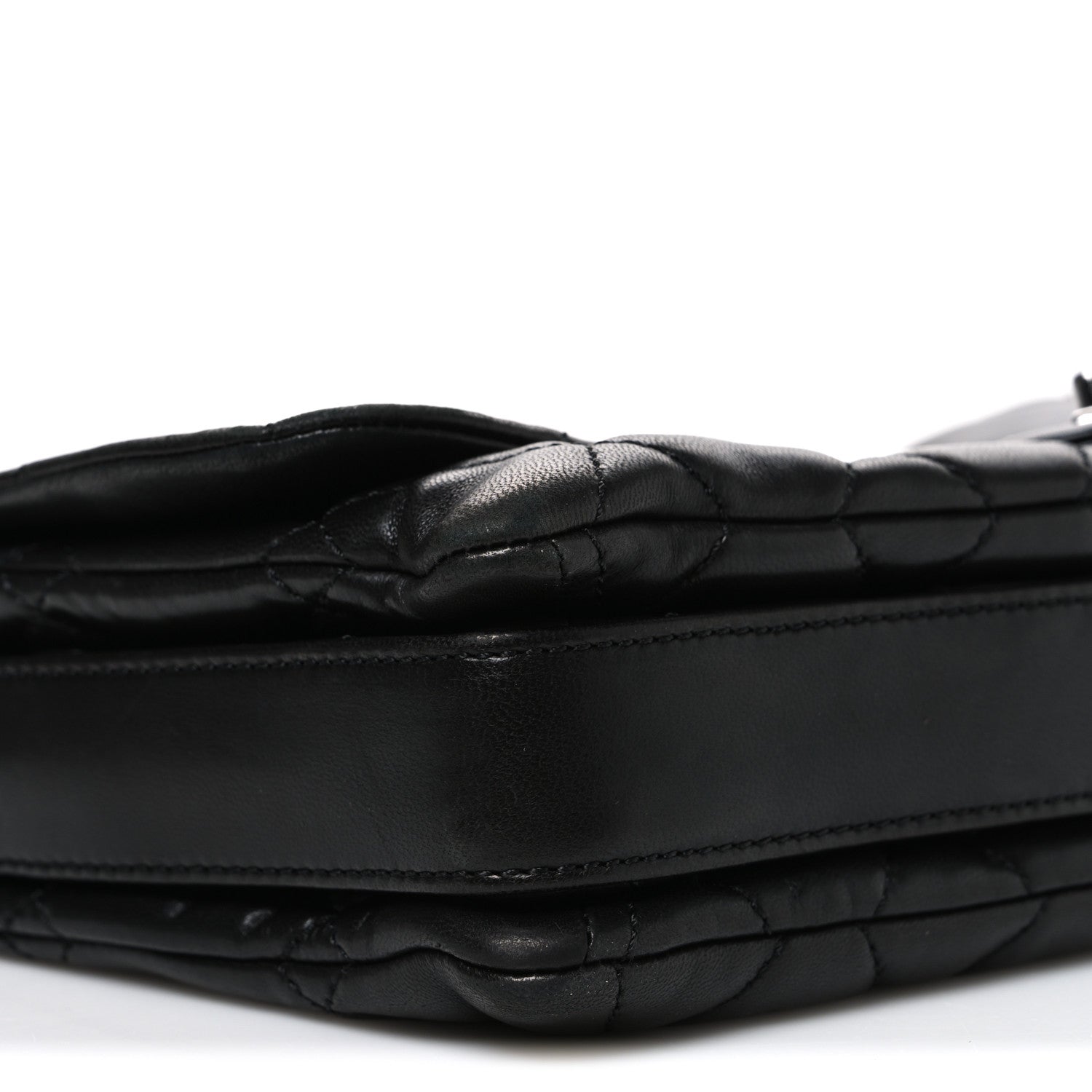 Chanel Lambskin Quilted Jumbo 3 Flap Black 9 of 10