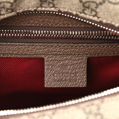 Gucci GG Supreme Monogram Textured Calfskin Square Messenger Bag Beige Ebony New Acero 6 of 9