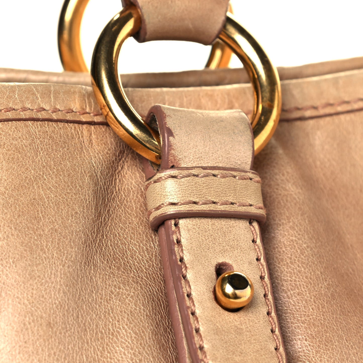 Vitello Shine Tote Beige