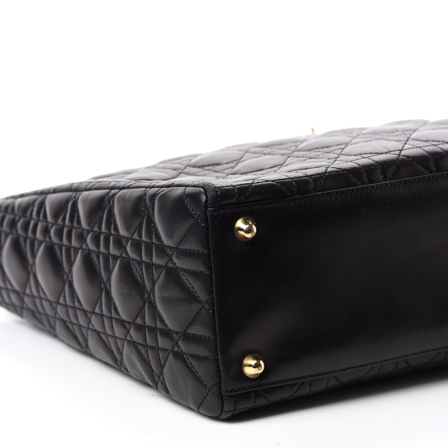 Lambskin Cannage Large Lady Dior Black