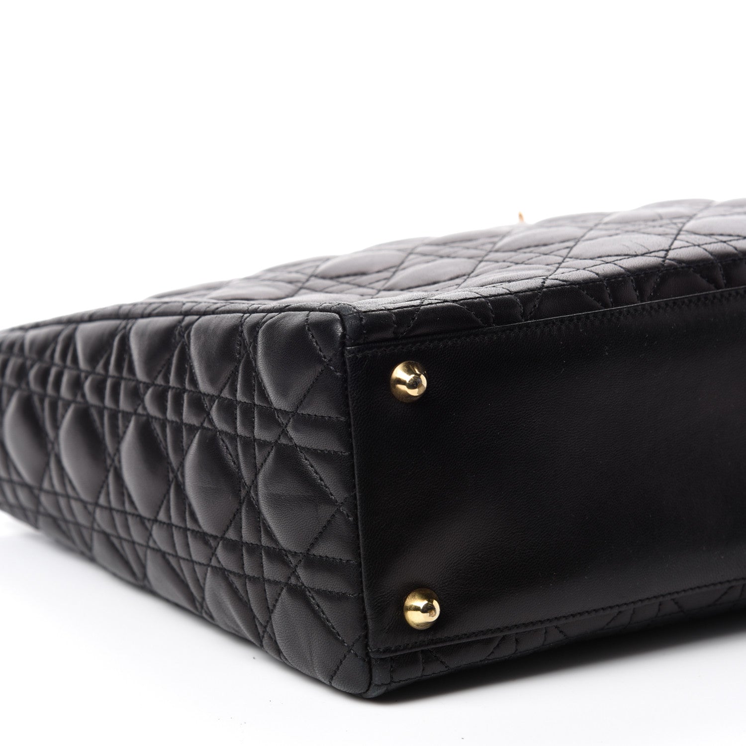 Christian Dior Lambskin Cannage Large Lady Dior Black 6 of 12