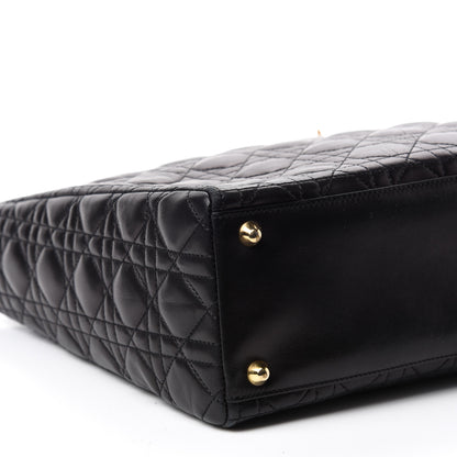 Christian Dior Lambskin Cannage Large Lady Dior Black 6 of 12