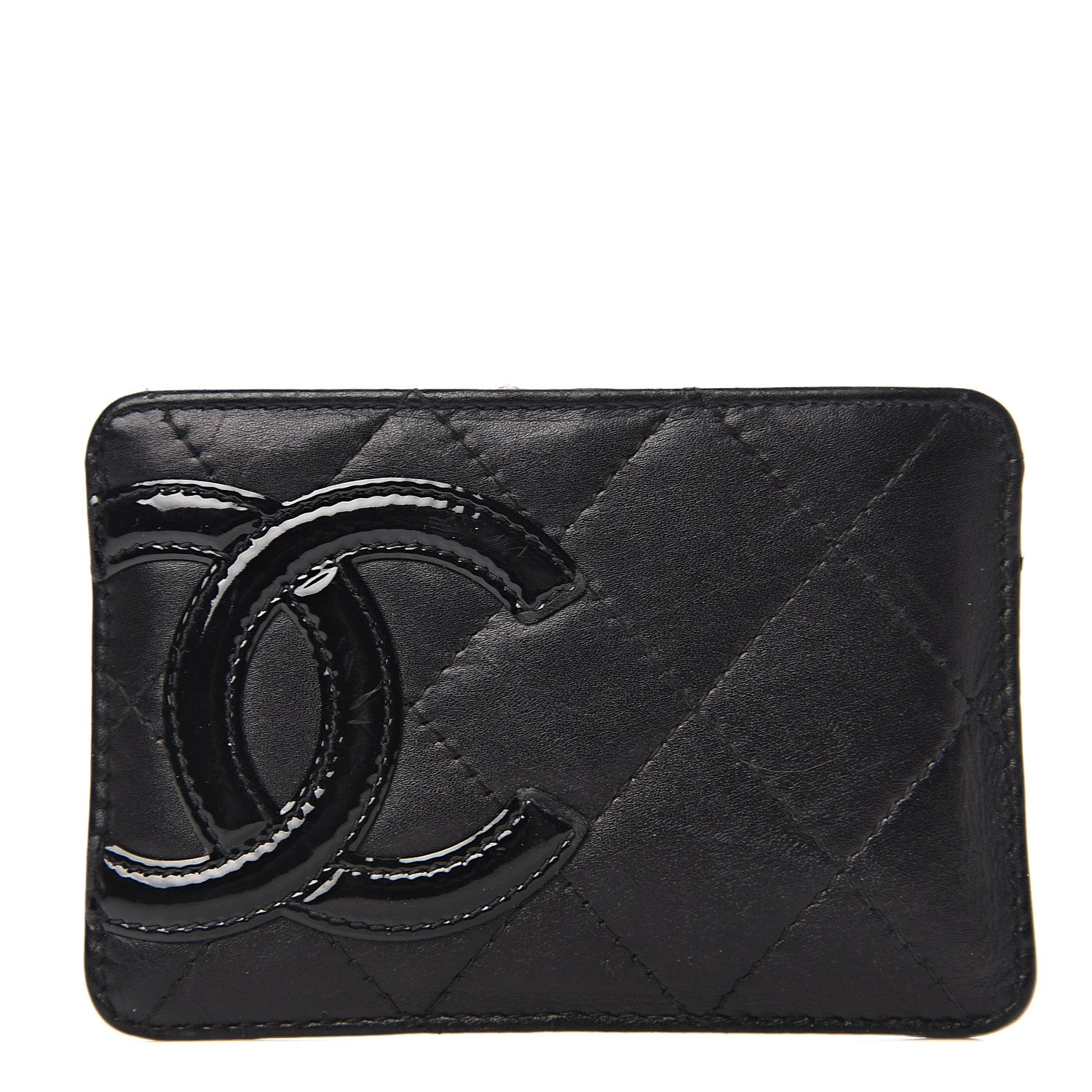 Chanel Calfskin Quilted Cambon Card Holder Black 1 of 7