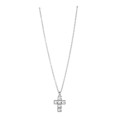 Gucci Mens G Cube Cross Necklace Silver 1 of 5