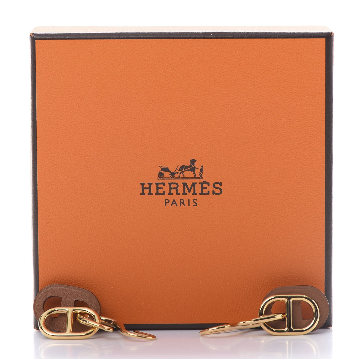 Hermes Swift O'Maillon Earrings Gold 6 of 6